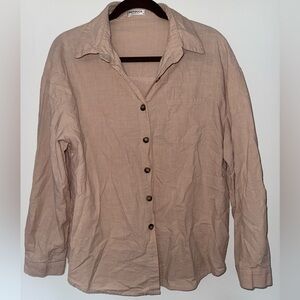Tan Button-Up Shirt